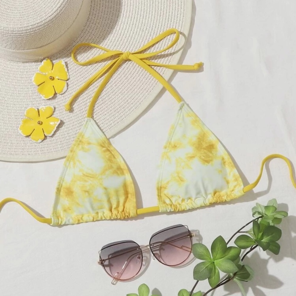 Yellow bikini top